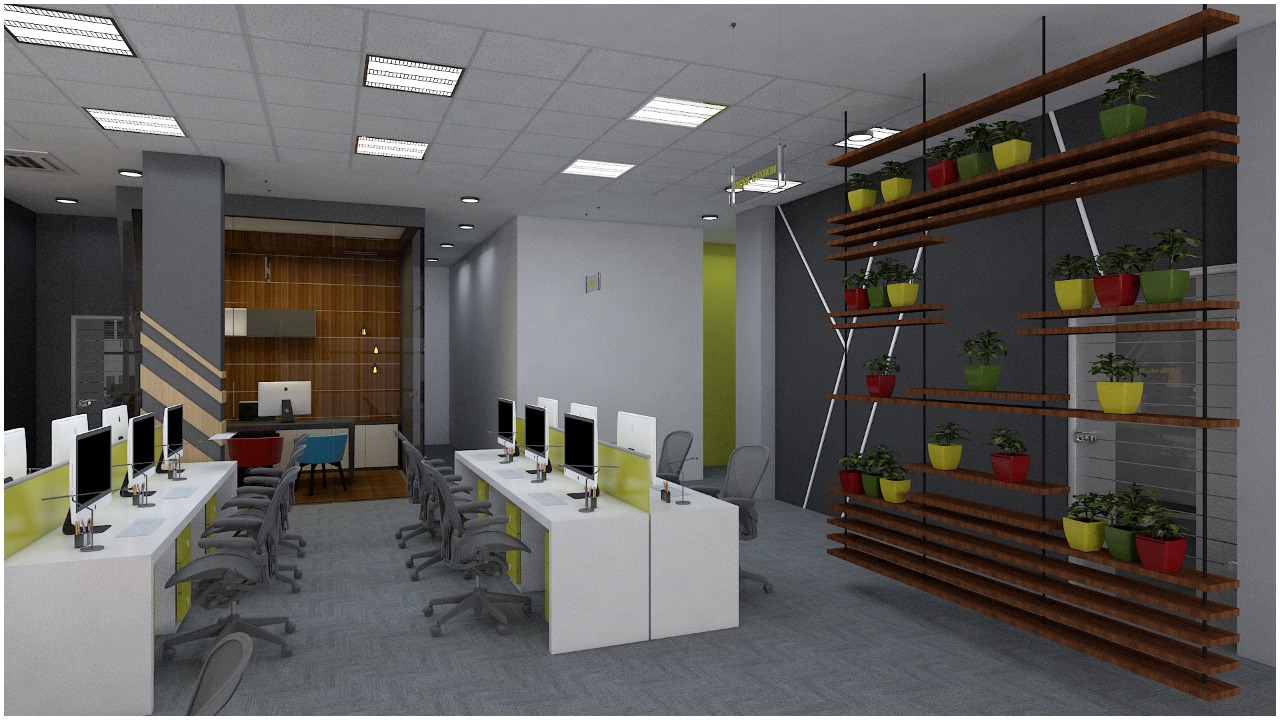 Open plan office space